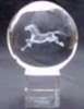 水晶光球内雕 - 马